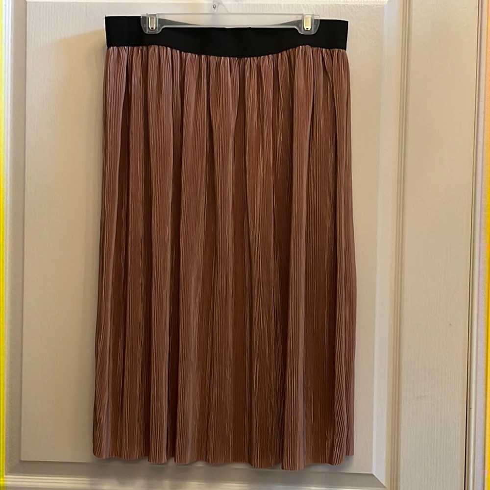 Rose Gold Midi Skirt. 3X